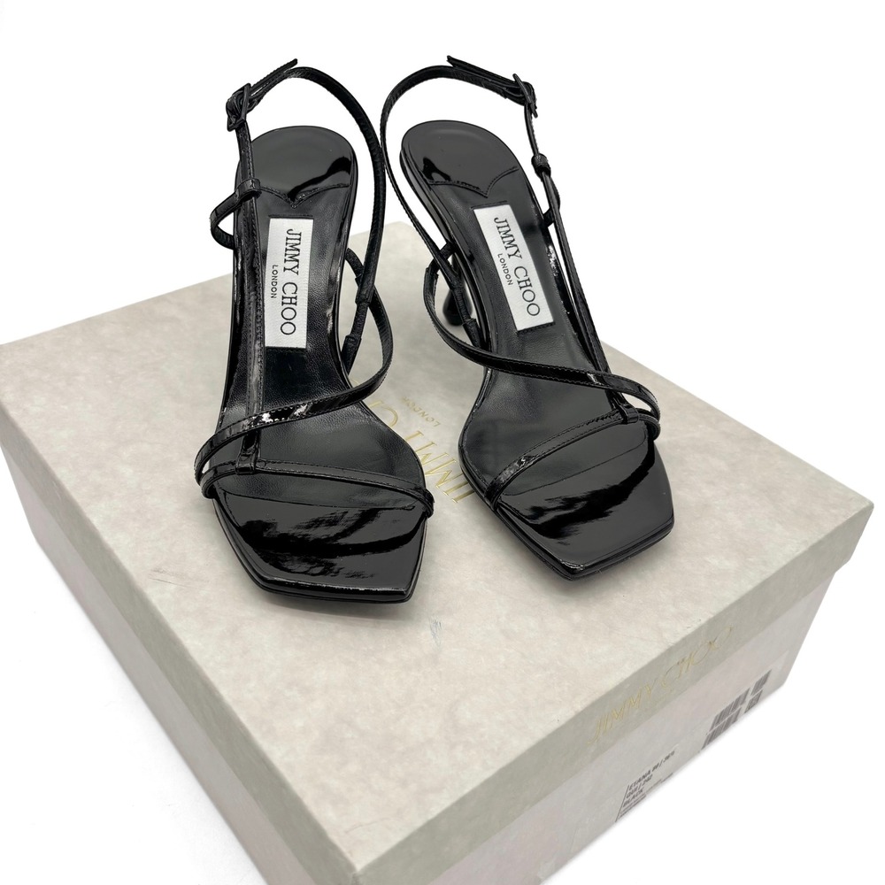 Jimmy Choo NEW Black Etana 80 Heeled Sandals Women's Size 36.5 - Picture 8 of 14